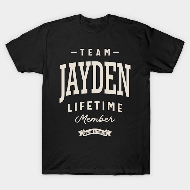 Team Jayden Lifetime Member Personalized Name T-Shirt by cidolopez